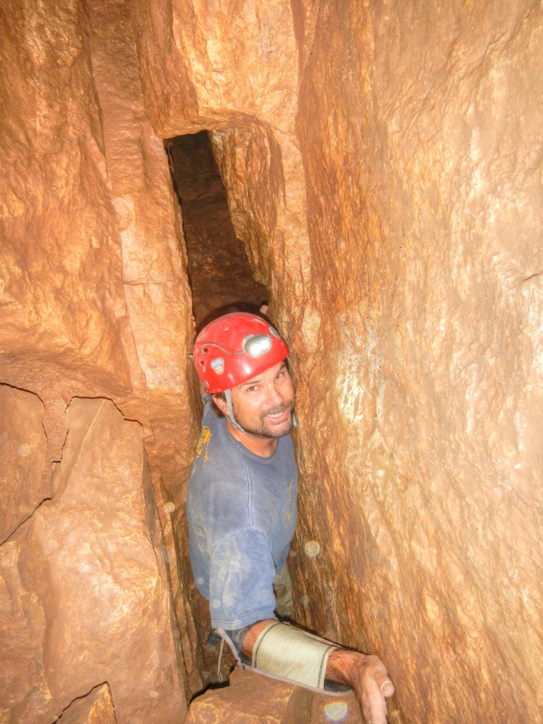 caving caves bloomington narrow utah rare human cave blm mole voyles squeezing kyle species section through way