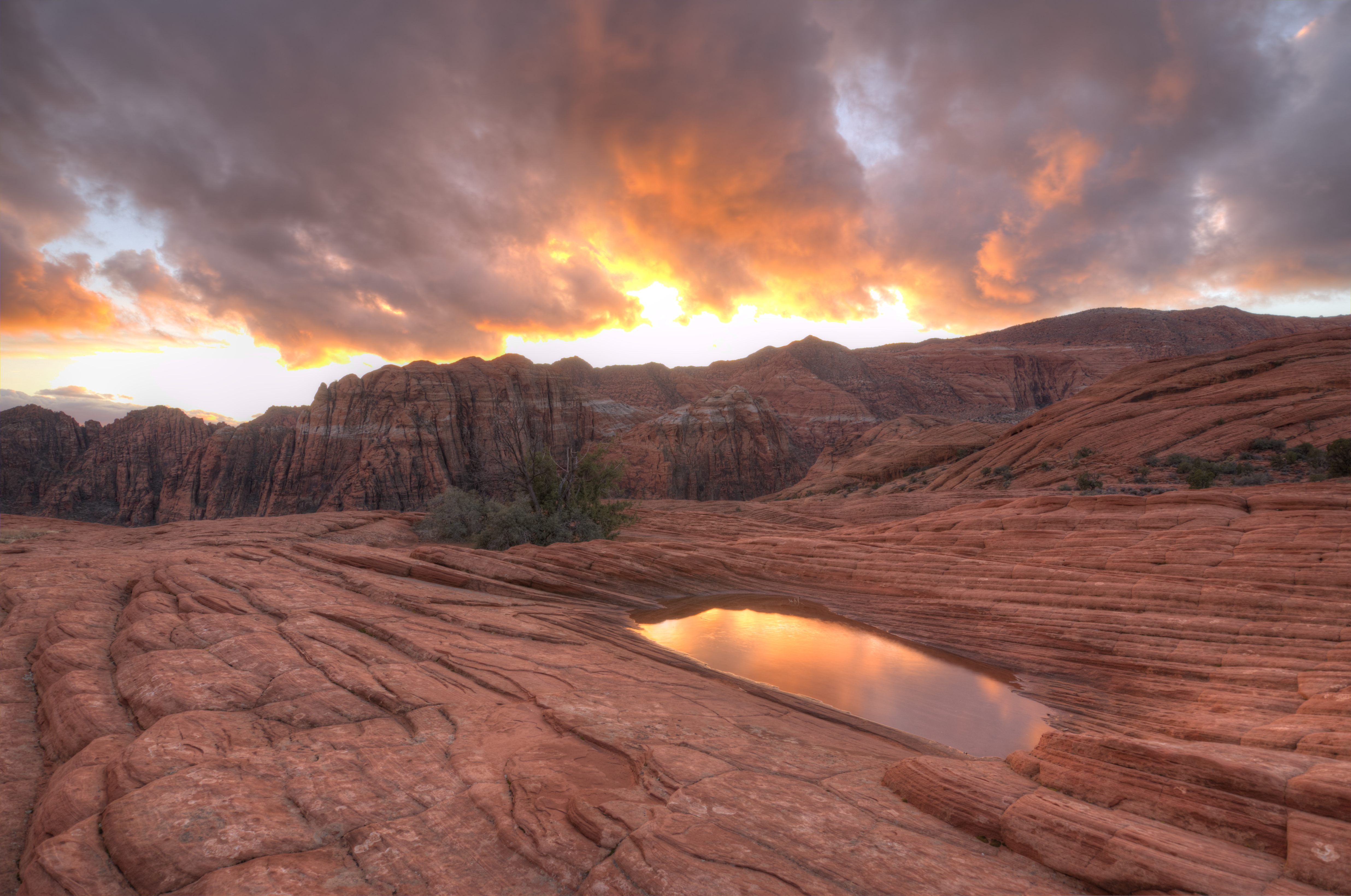 snow canyon state park sunset